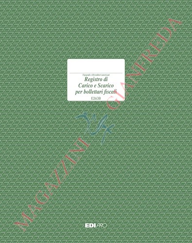 REGISTRO CARICO - SCARICO BOLLETTARI FISCALI, 96 PAGINE E2638